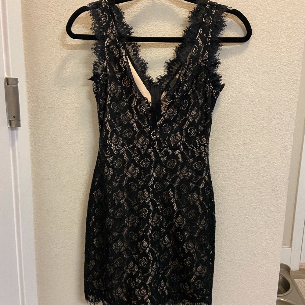 Windsor Bodycon Black Lace Dress